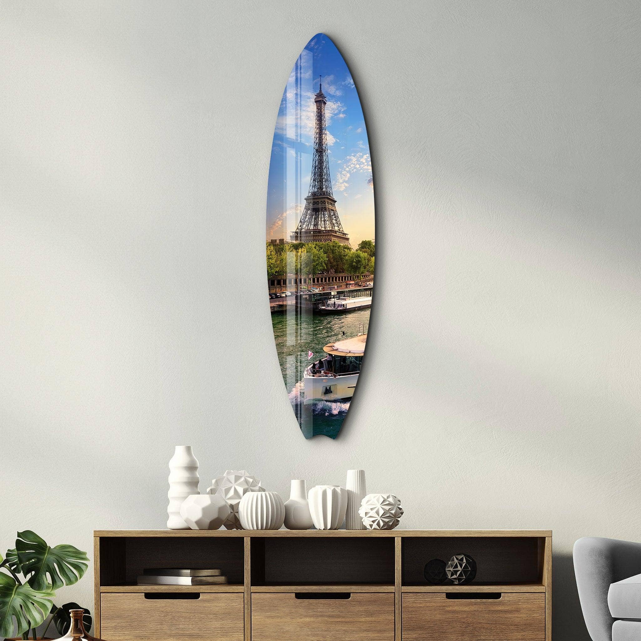 Artdesigna KG - Wholesale Wall Accent - Parisian Surf | Surfboard Glass Wall Art1