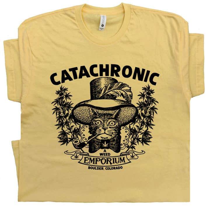 Catachronic Stoner Shirt Weed Cafe Weed 420 Pot Head Hippie for wholesale by Shirtmandude Co