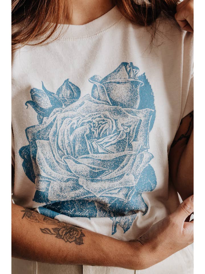 Crowned Free - Wholesale Screen Printed T-Shirt - Women's - Plant Good Seeds Tee 3