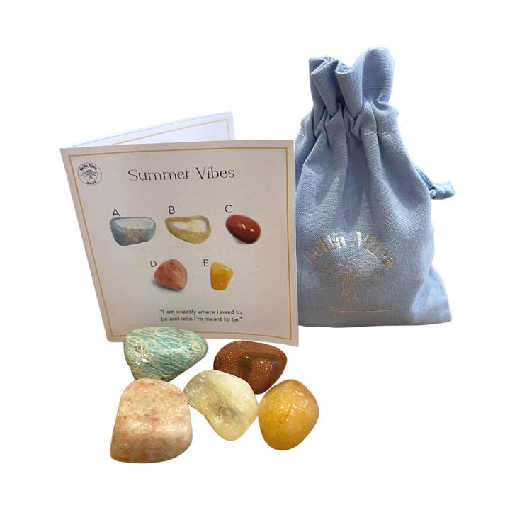 Summer Vibes Crystals Healing Pack for engroshandel hos BellaMira Home