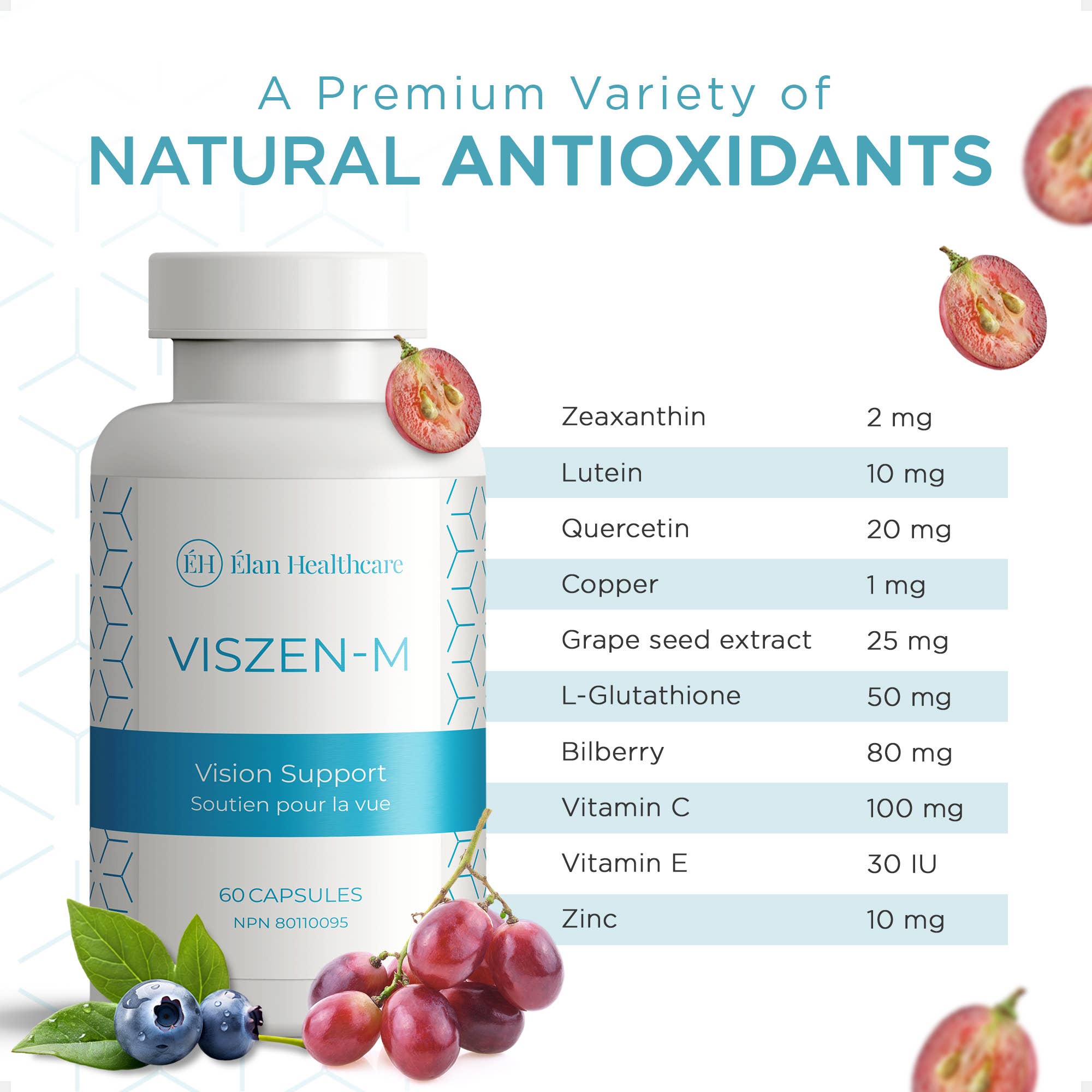 Elan Healthcare – wholesale Oral supplement/vitamin – Viszen-M Eye Health Supplement1