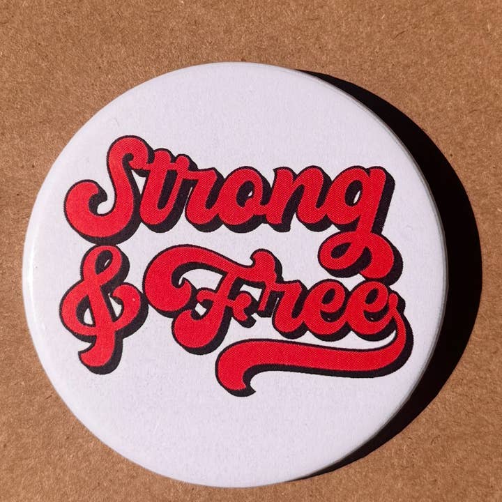 Just Chill Merch - Vente Épinglettes/boutons - Badge rétro à épingle thème Canada FORT & LIBRE