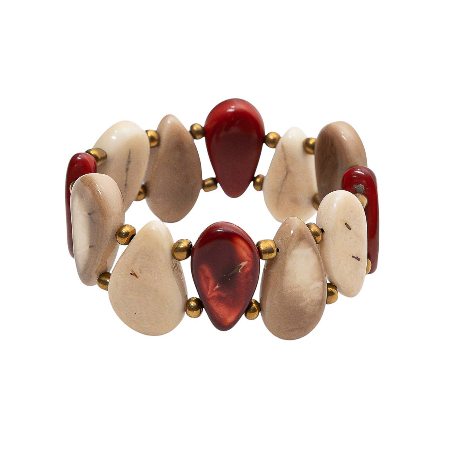 Organic Tagua Jewelry - Wholesale Beaded Bracelet - Lys Bracelet0