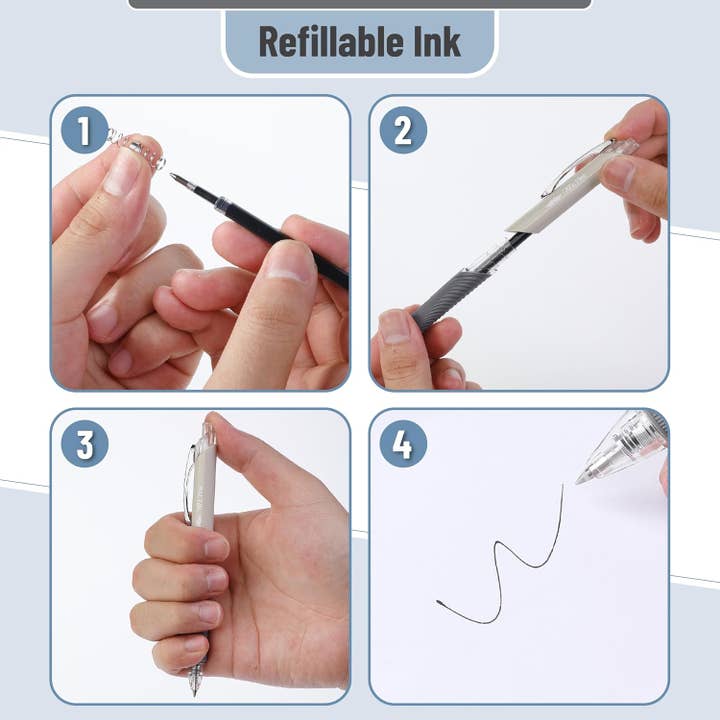 Mr. Pen - Wholesale Pen - Pastel Retractable Gel Pens, 6 Pack, 0.5mm Fine Point4