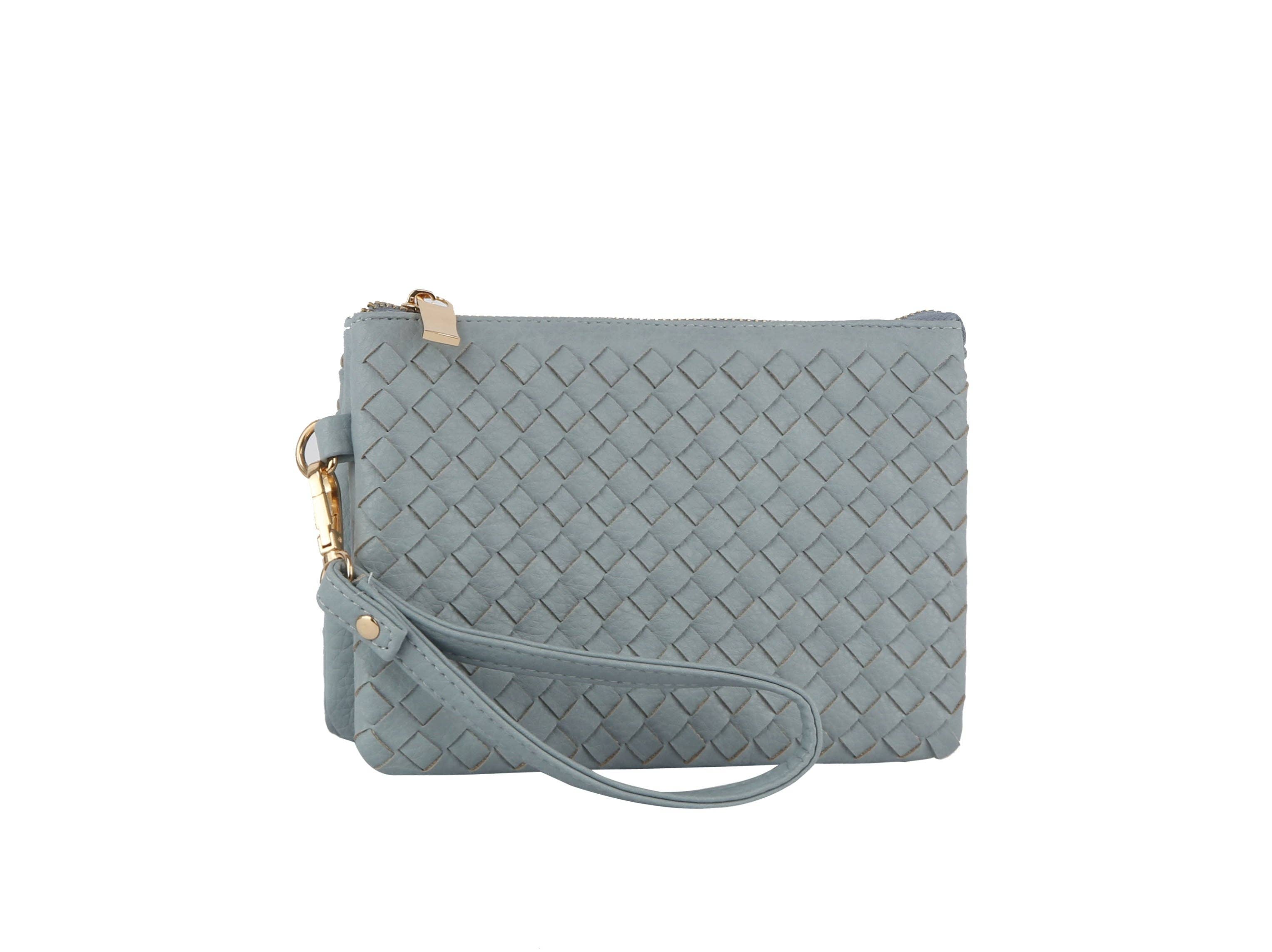 Handbag Factory Corp – bolsa tiracolo - Mulher por atacado – Pulseira transversal de embreagem conversível com tripa tecida10