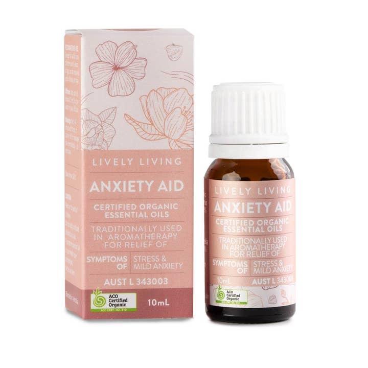 Anxiety Aid - Certified Organic Essential Oil Blend 10ml for wholesale by Lively Living