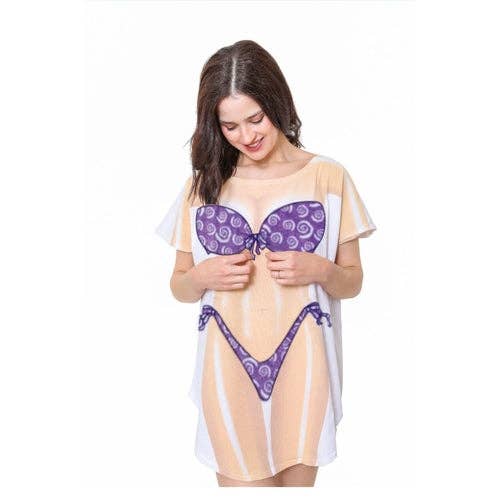LA Imprints Fantasy Coverup Purple Sparkle Bikini Body Cover for wholesale by LA Imprints