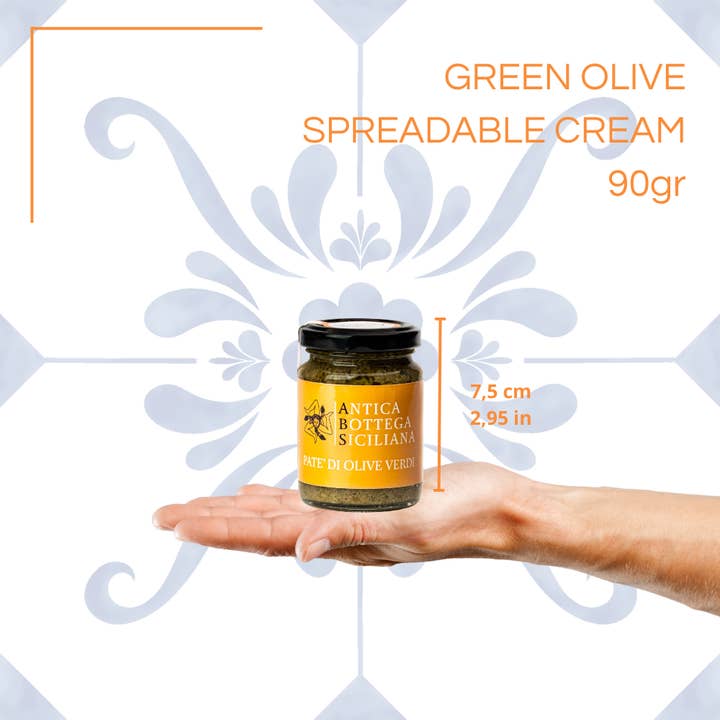 Antica Bottega Siciliana - Vendita all'ingrosso Tapenade - Patè di olive verdi siciliane - 90 g