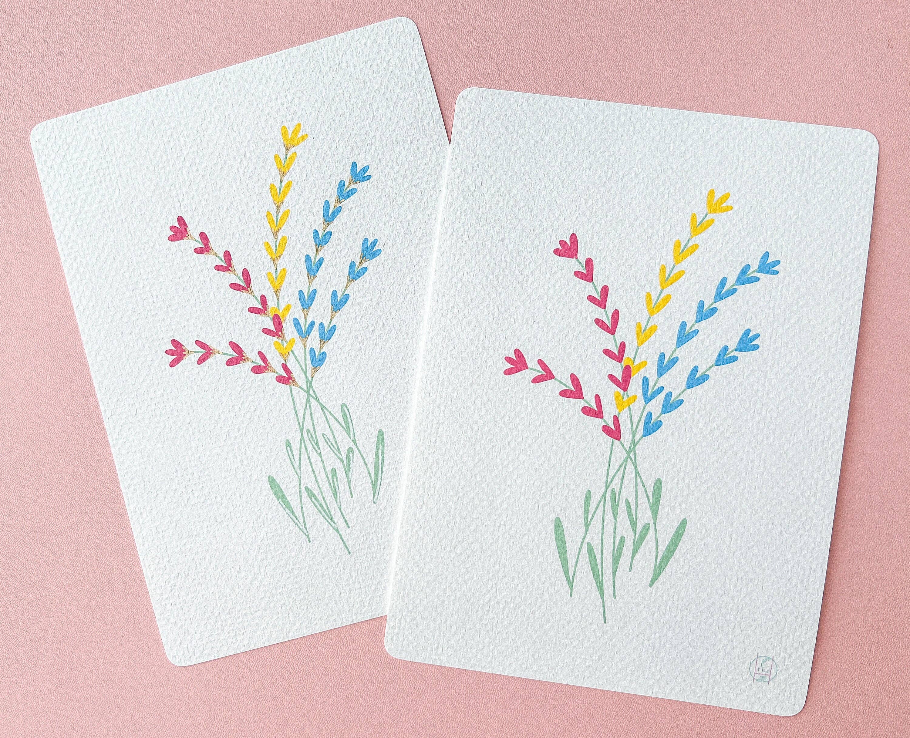 The Harpy Otter Co - Wholesale Art Print - Pan Pride Flag Floral Art Print1