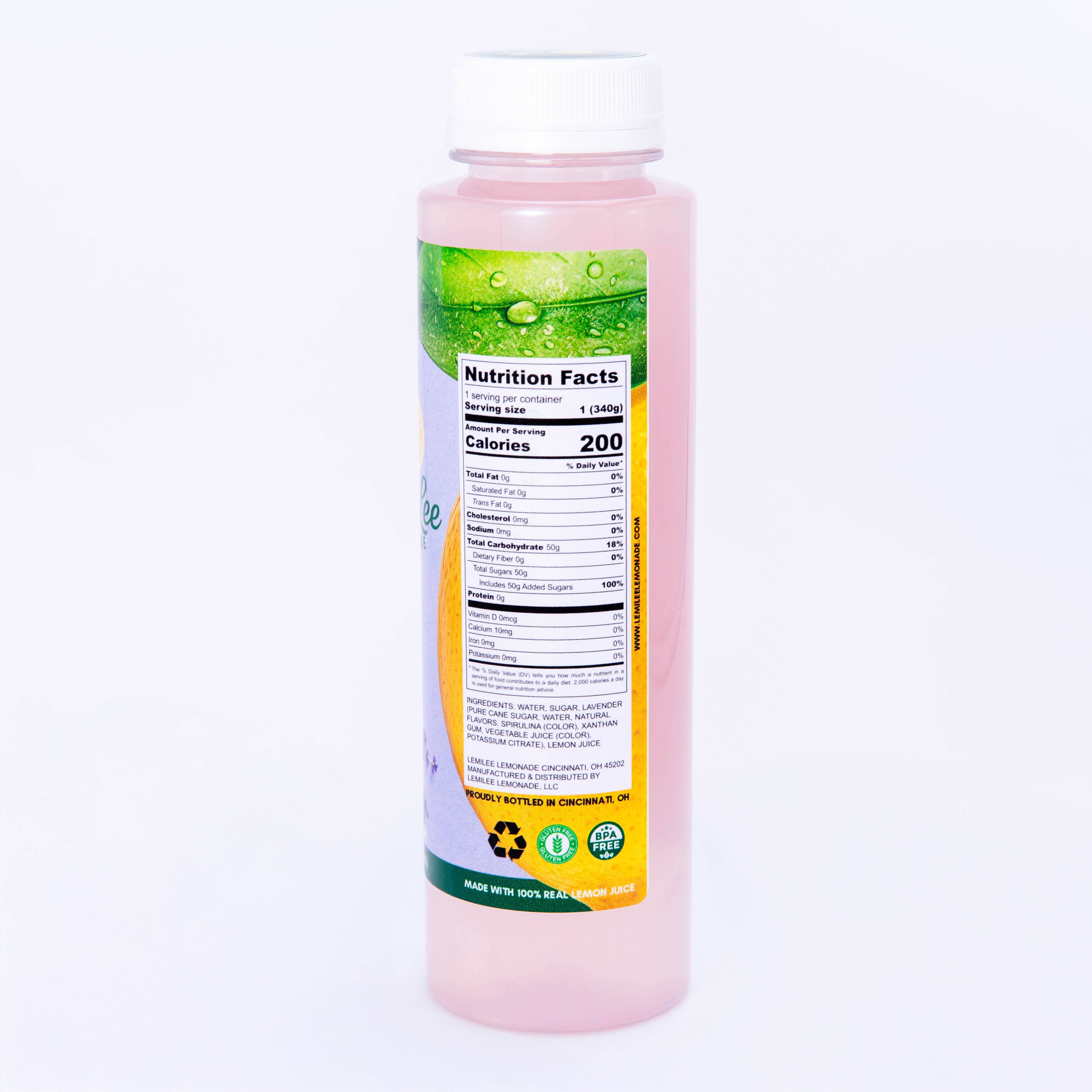 LemiLee Lemonade – wholesale Fruit juice – Lavender Lemonade 24 Pack Bottles2