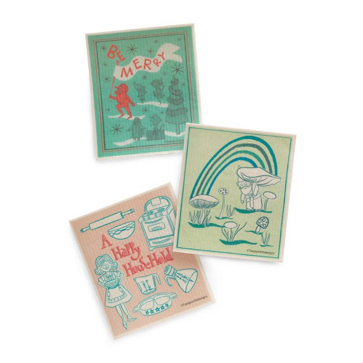 Tracey Wirth Designs - Wholesale Dishcloth - A set of 2 Swedish Dish Cloths10