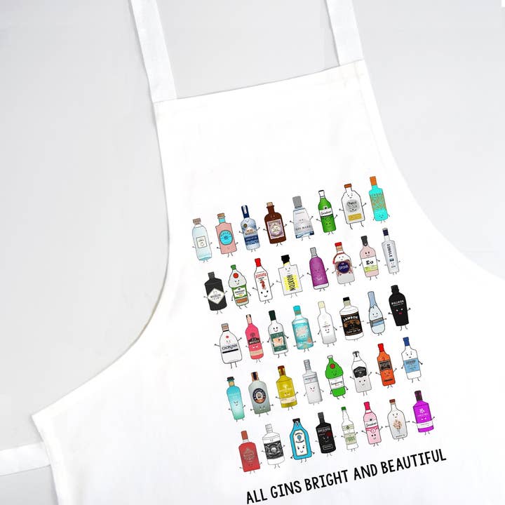 Of Life & Lemons – wholesale Apron – 'All Gins Bright & Beautiful' Apron