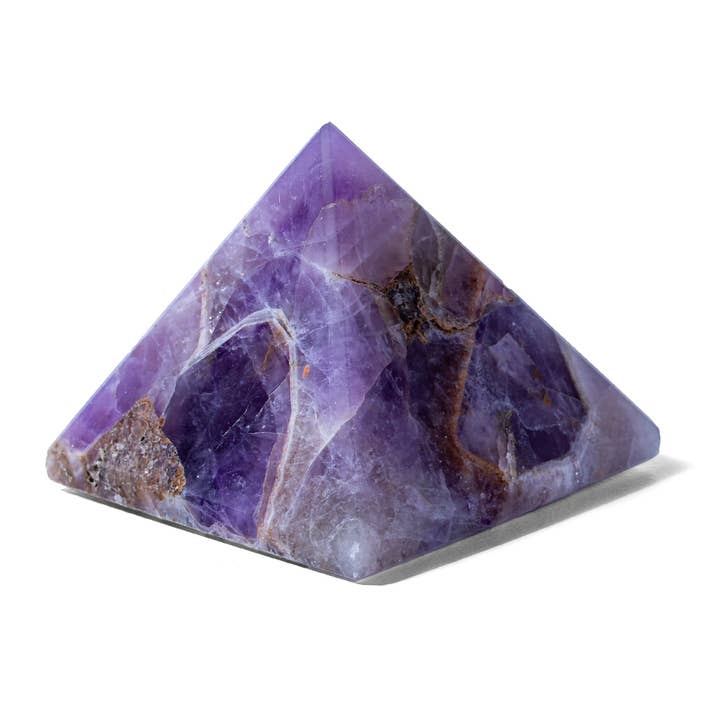 Amethyst Crystal Pyramid: Healing, Reiki, Meditation, Chakra for wholesale by Serein Wellness