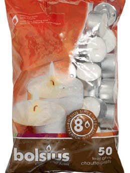 Theelichten 8U Zak 50 Wit voor wholesale door Sfeerpunt