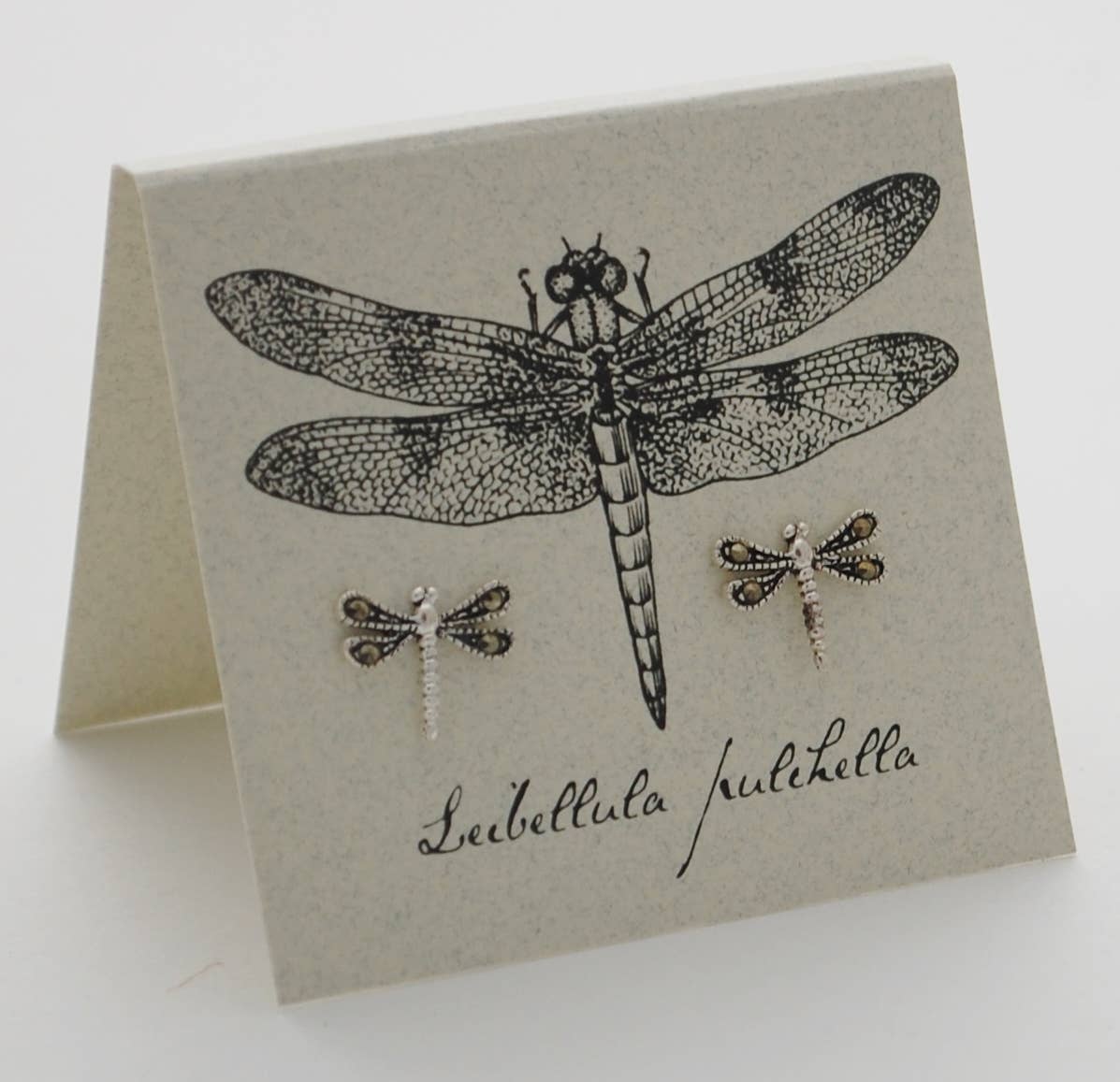 Semaki & Bird - Vente Clous d'oreille - Boucles d'oreilles en marcassite libellule - Sterling Natural History