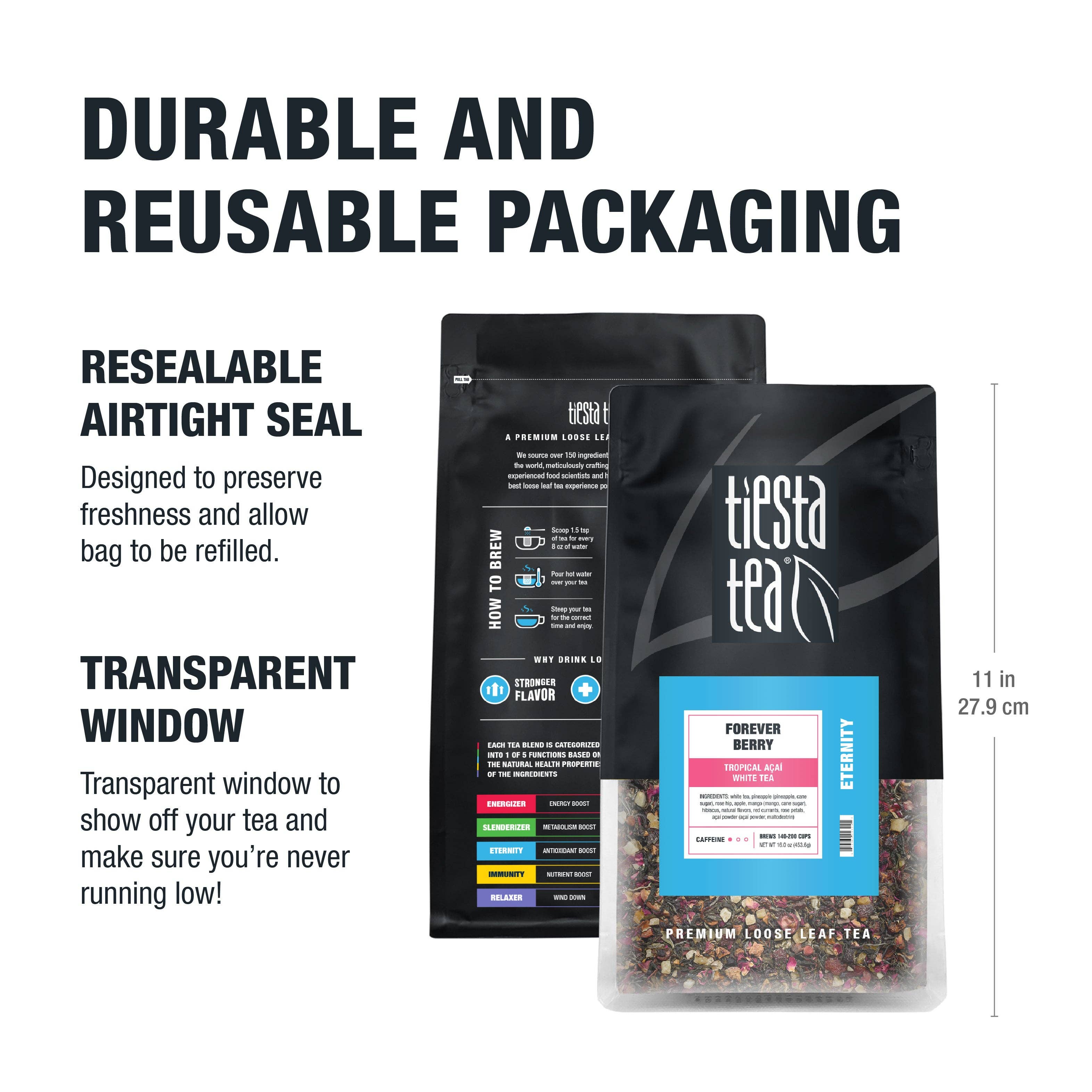 Tiesta Tea Company (loose leaf teas & accessories) - Vente Thé en vrac - Forever Berry - Thé Blanc Tropical Açaï7