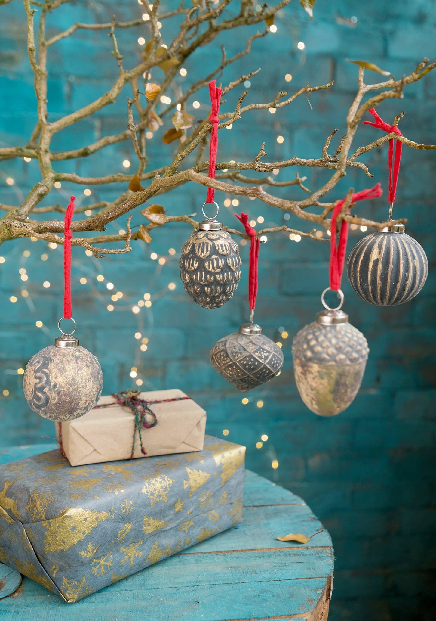 Namaste - Wholesale Kerstdecoratie - Eshana antieke kerstballen van gerecycled glas