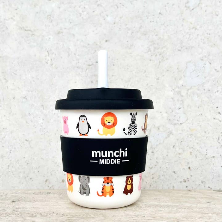 Zoo Middie Single Cup (8oz/240ml) White Straw Included for wholesale by munchi
