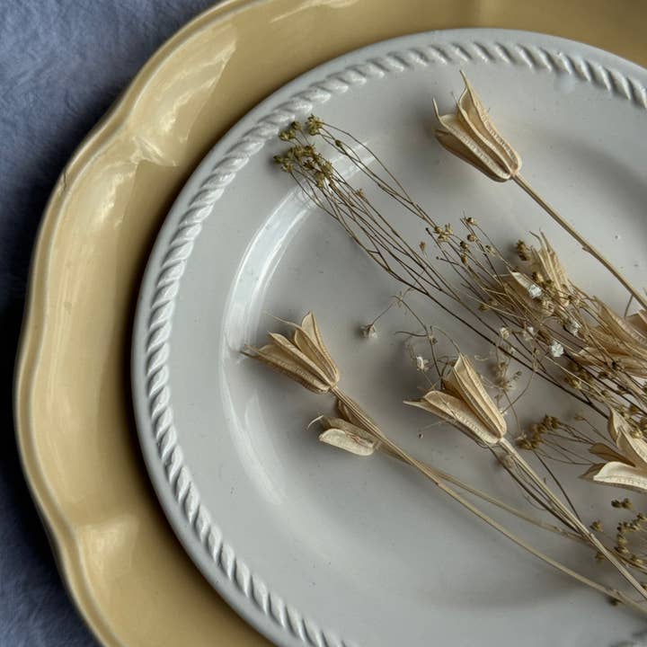 Office Objets - Wholesale Dinner Plate - Set of 4 small vintage white dessert plates D216