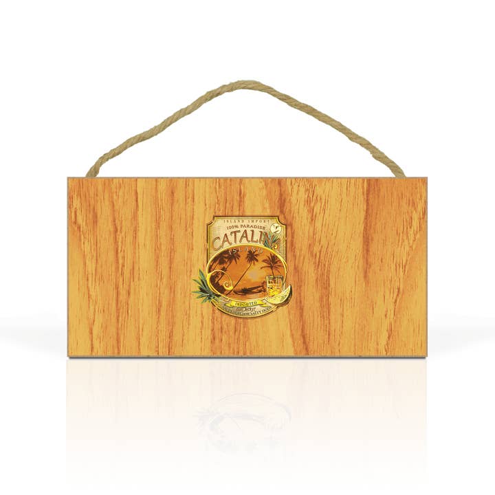 Customizable 10x5" Hanging Wood Plaque: Agave on Blonde for wholesale by Matrix