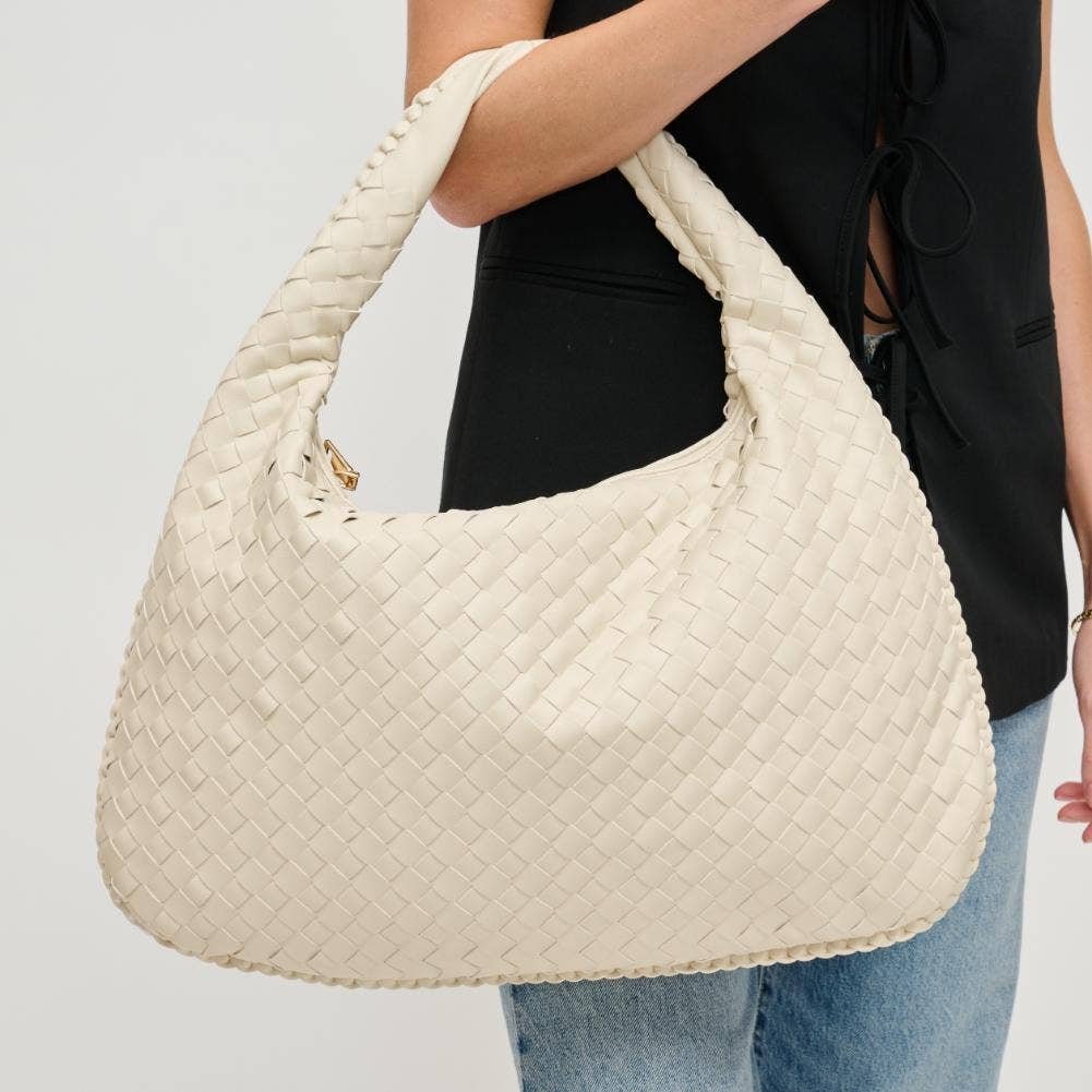 Urban Expressions – Großhandel Schultertasche – Damen – Victoria Hobo-Tasche mit geflochtenem Design aus veganem Leder1