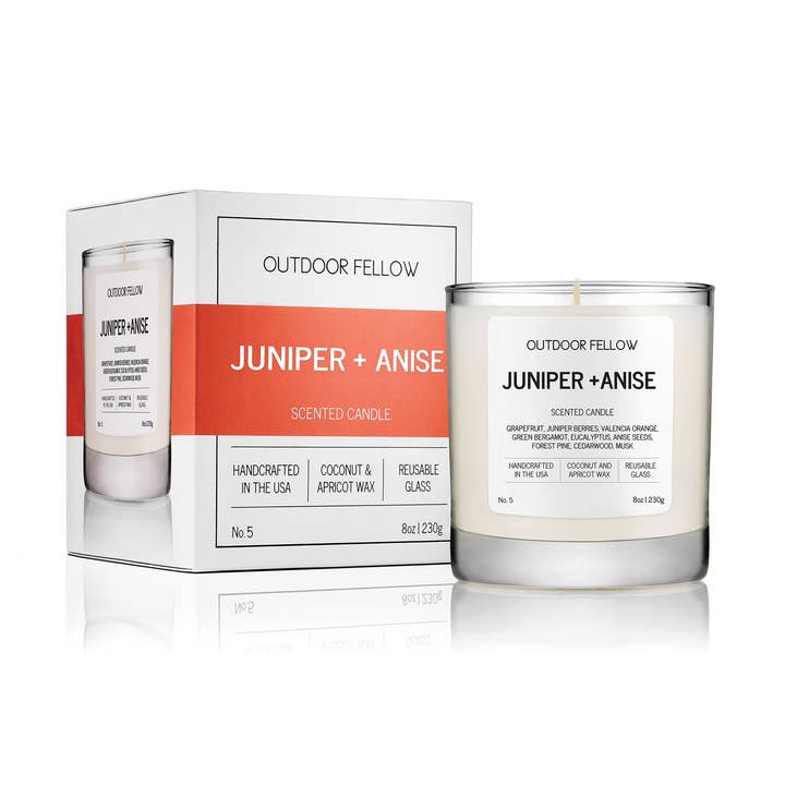 Juniper and Anise Scented Candle for wholesale by Outdoor Fellow