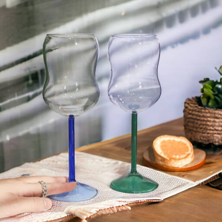 Color Champagne Wine Glass CupBrown-Green
 for wholesale by IVORE.GROUP (We cover All Import duty)