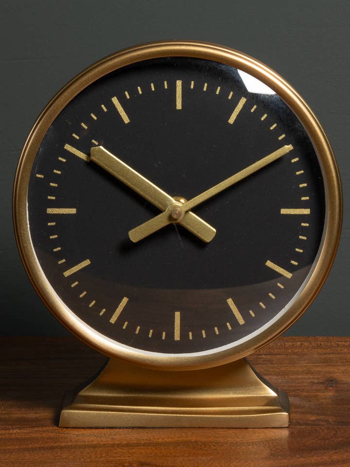 Table Clock Brass Finish for wholesale by Chehoma USA