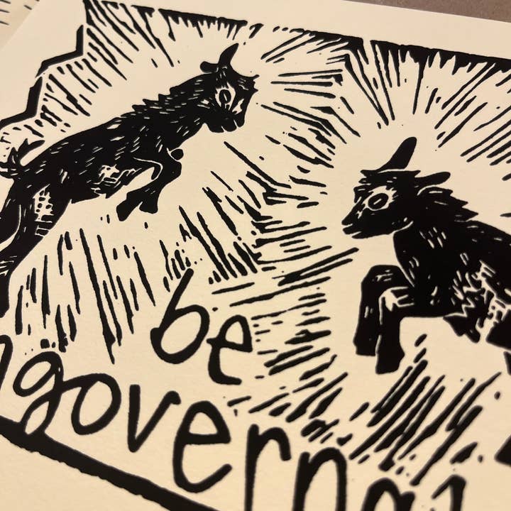 Critter Butts - Wholesale Art Print - Be Ungovernable Print - Screen print on BFK Rives paper3