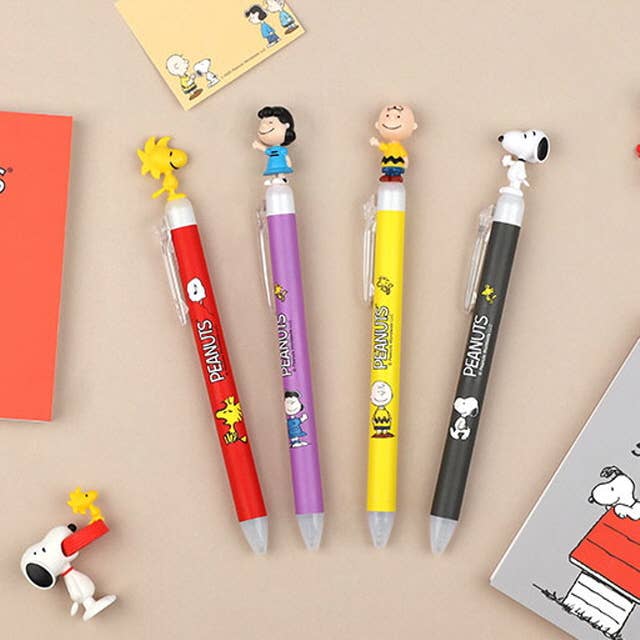 K-Wonderland - Wholesale Pen - Peanuts Snoopy & Friends Figure Mascot Ball point Pen 0.5mm