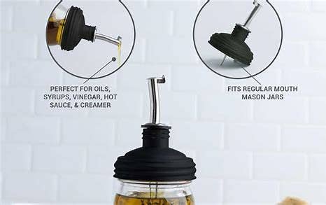 Black Mason Jar Pour Spout Lid, by reCAP®  - Sidekick of 16 for wholesale on Faire4