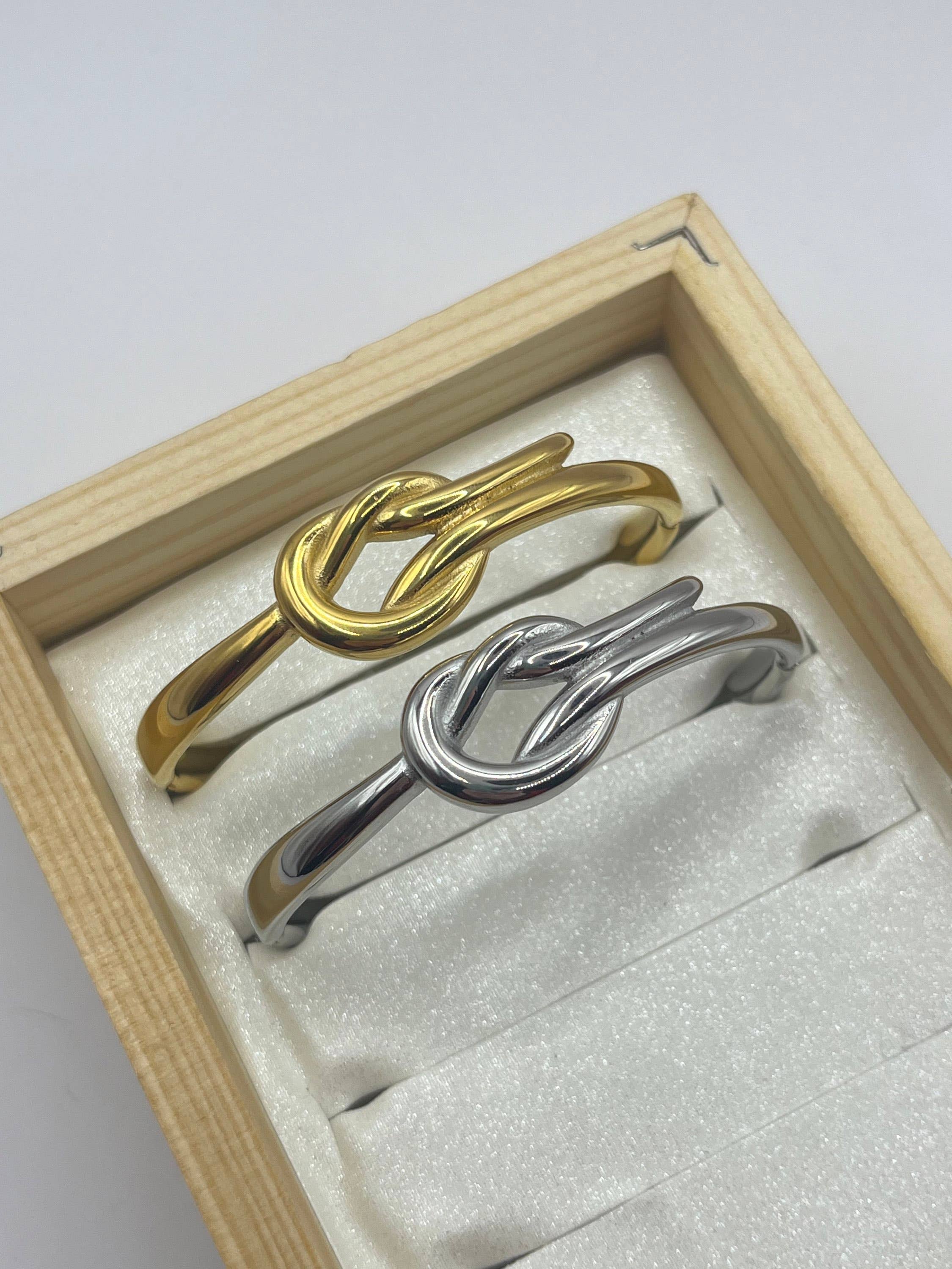 YOLA - Wholesale Cuff Bracelet - Knot Edelstahl Armreif Bagel