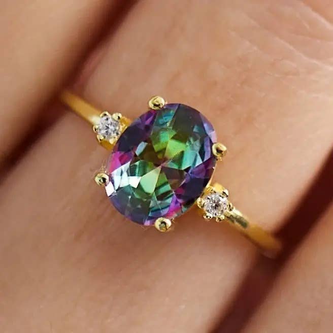 JoyPersonalized - Wholesale Cocktail/Statement Ring - Mystic Topaz Ring, Statement Ring for Women