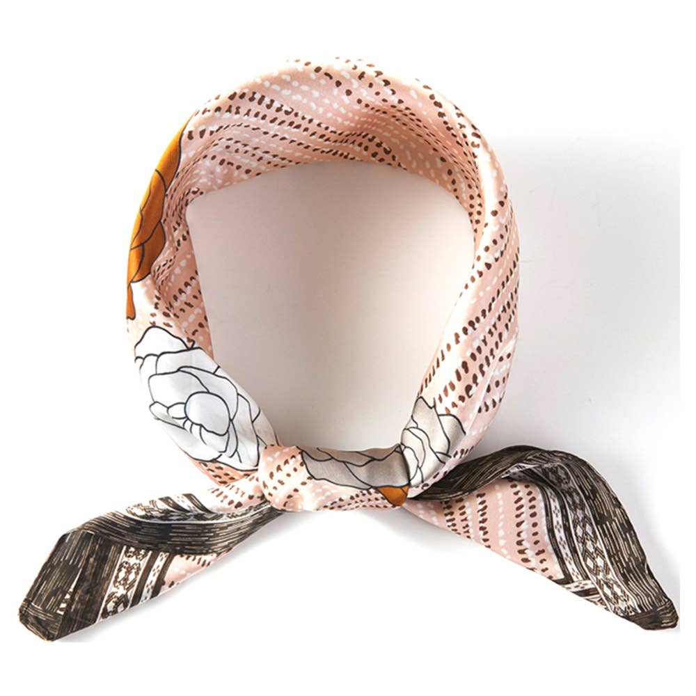 - LENÇO DE PESCOÇO QUADRADO COM ESTAMPA DE ROSAS, BS 0099 para venda a revendedores na Faire1