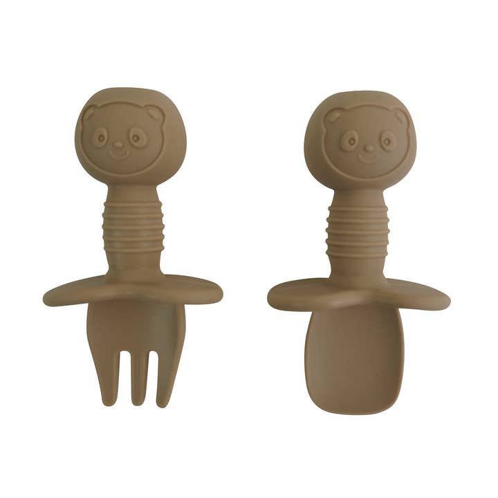 Tiny Teethers - Vendita all'ingrosso Set di posate - Bambini e neonati - Set di utensili in silicone Mini Forch+Cucchiaio2