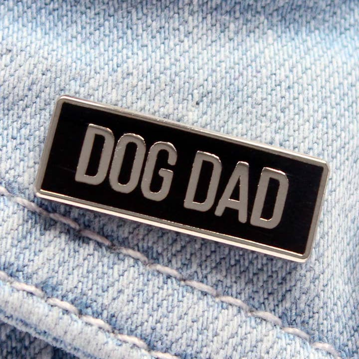 Dog Dad Enamel Pin Badge for wholesale by Purple Tree Designs