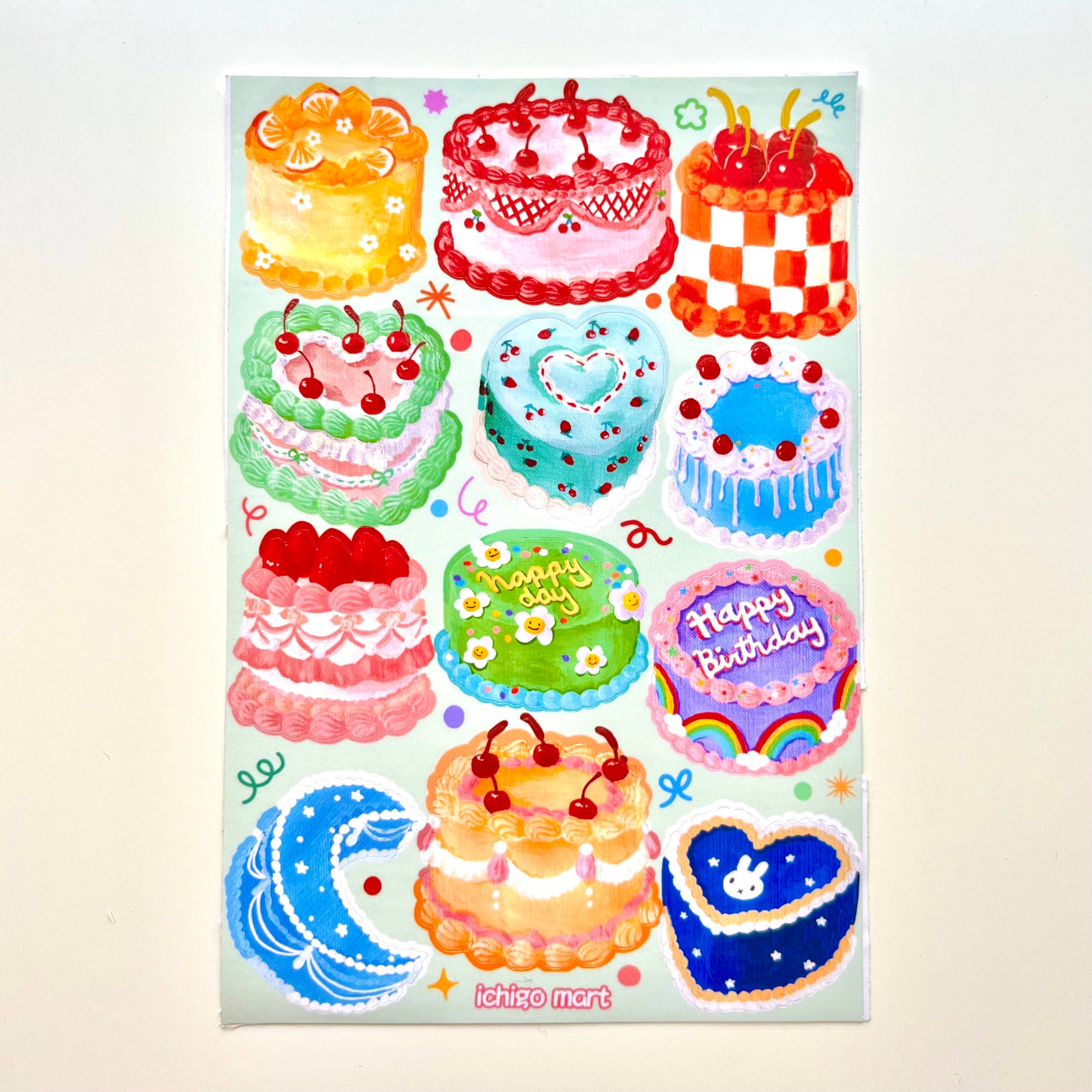 Ichigo Mart - Vendita all'ingrosso Adesivo - Foglio di Adesivi Torte Vintage0