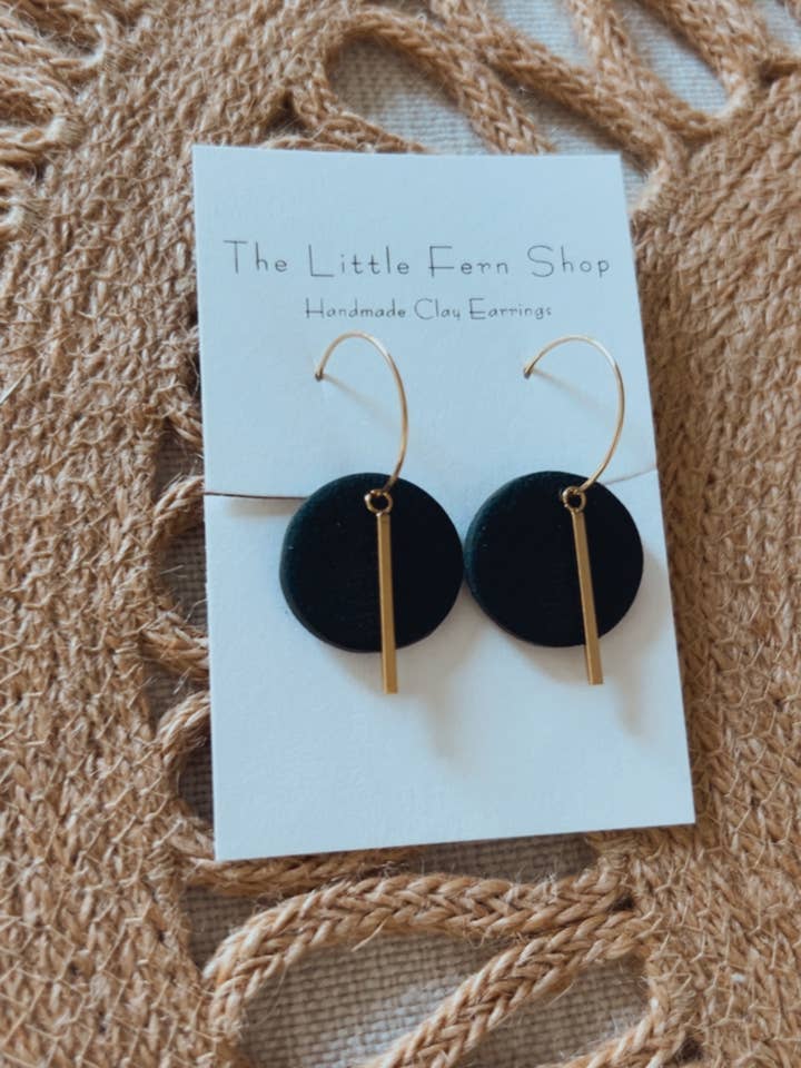 Black and Gold Neutral Hoop for wholesale by The Little Fern Shop