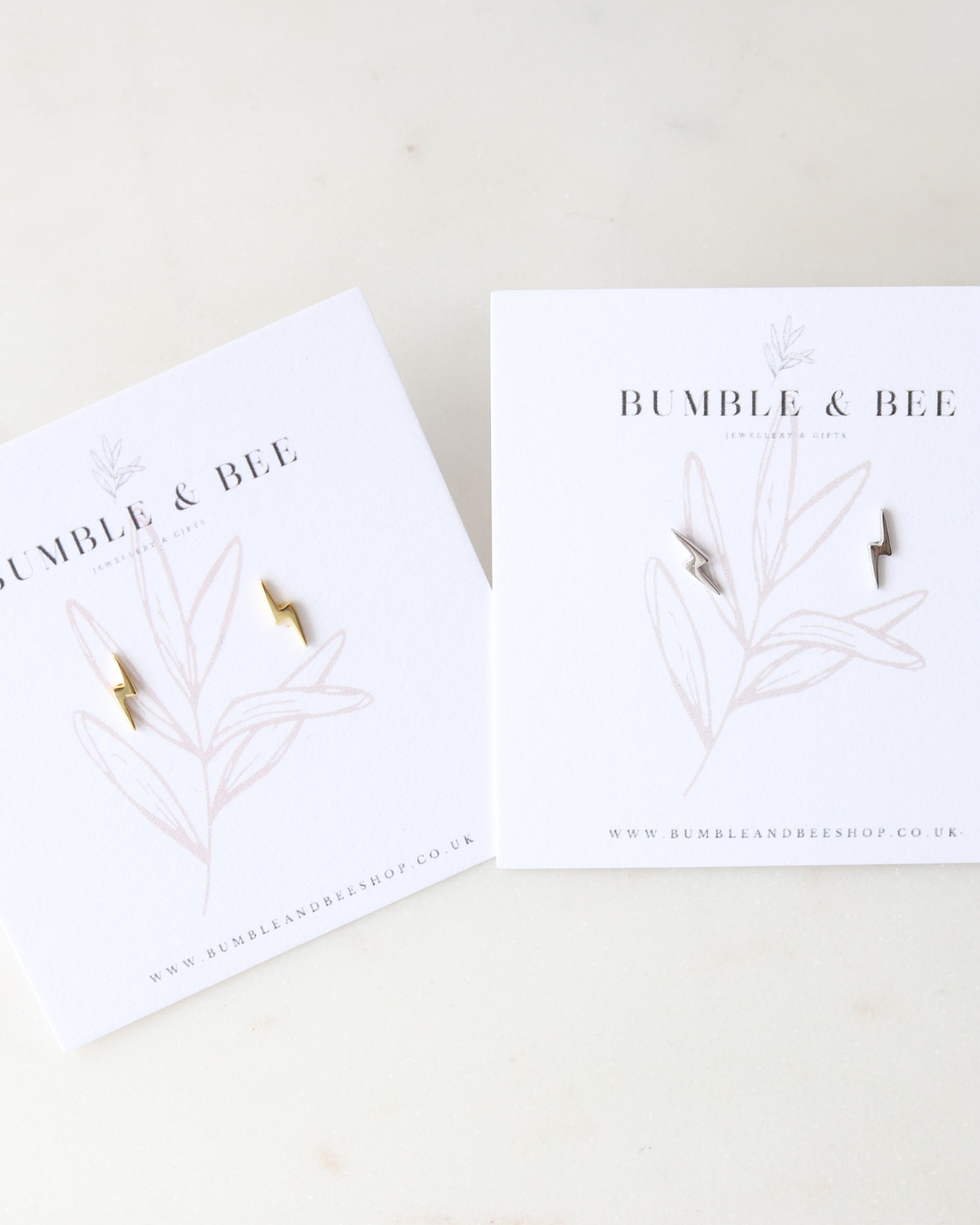Bumble & Bee - Wholesale Stud/Post Earrings - Lightning Bolt Studs3