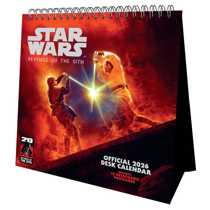 STAR WARS CLASSIC 2026 POST CARD DESK EASEL CALENDAR for wholesale by Danilo Promotions Ltd