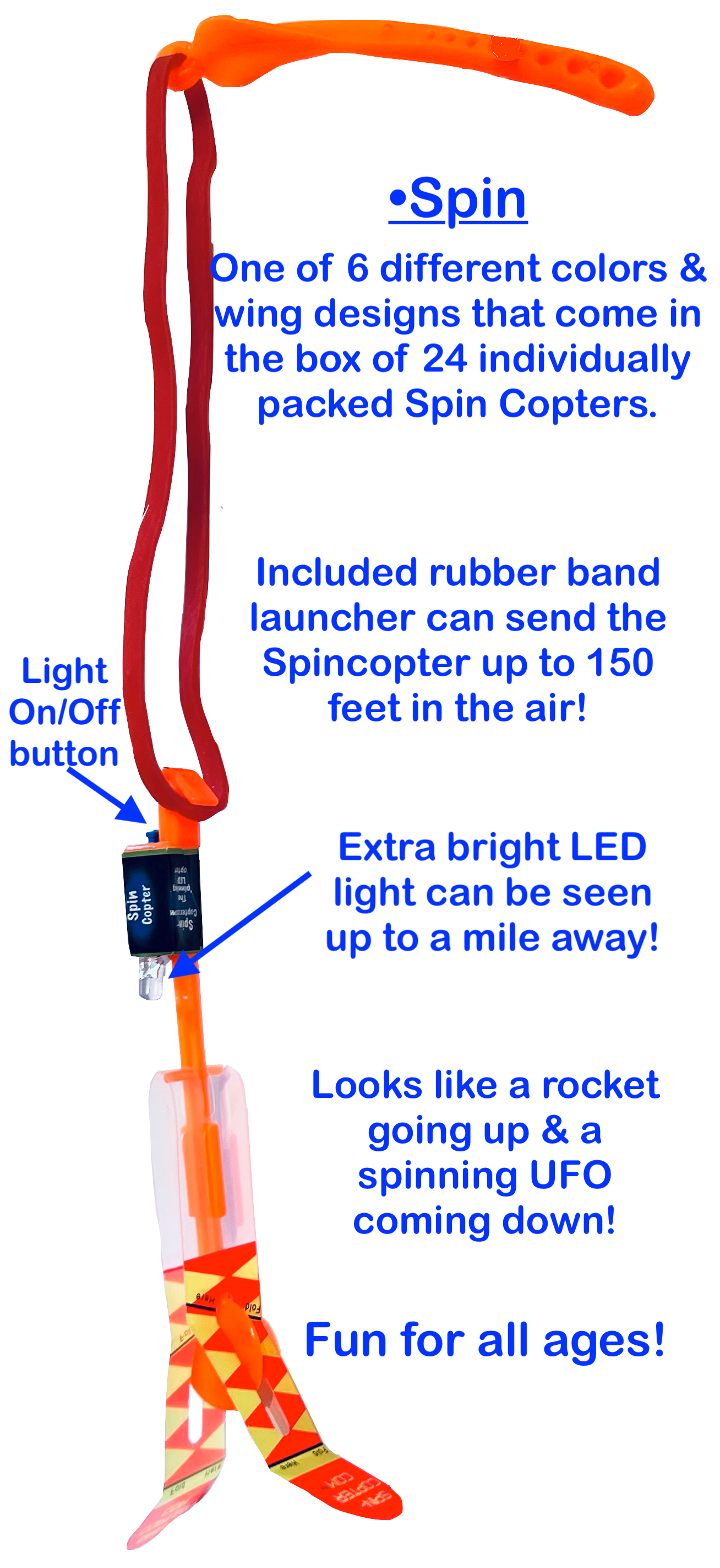 Spin Copter - Wholesale Retailer Display - Kids & Baby - LED Spin Copter with Floor Display2