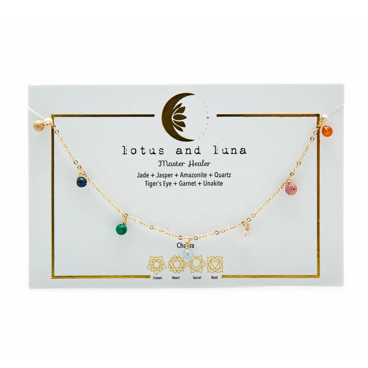 Lotus and Luna - Vendita all'ingrosso Collana con ciondolo/pendaglio - Collana Goccia di Rugiada Guaritore Supremo in Argento 4mm5