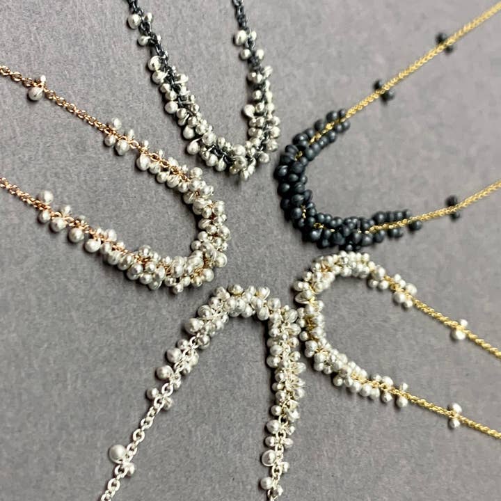 YedOmi Jewelry - Wholesale Link & Chain Necklace - Clustered Wisteria Necklace- 18 inches5