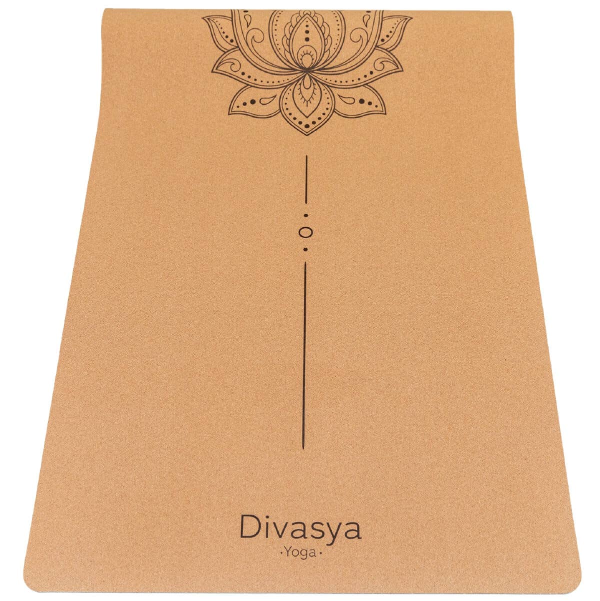 Divasya - Wholesale Yoga Mat - Cork & Natural Rubber Yoga Mat | 183 x 66 x 0.4cm | in 6 Yoga Designs | with Carrying Strap13