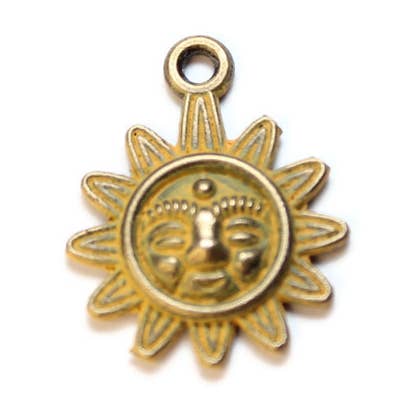 Sun Charm Necklace, Bracelet, or Charm Only for wholesale by Gleeful Peacock