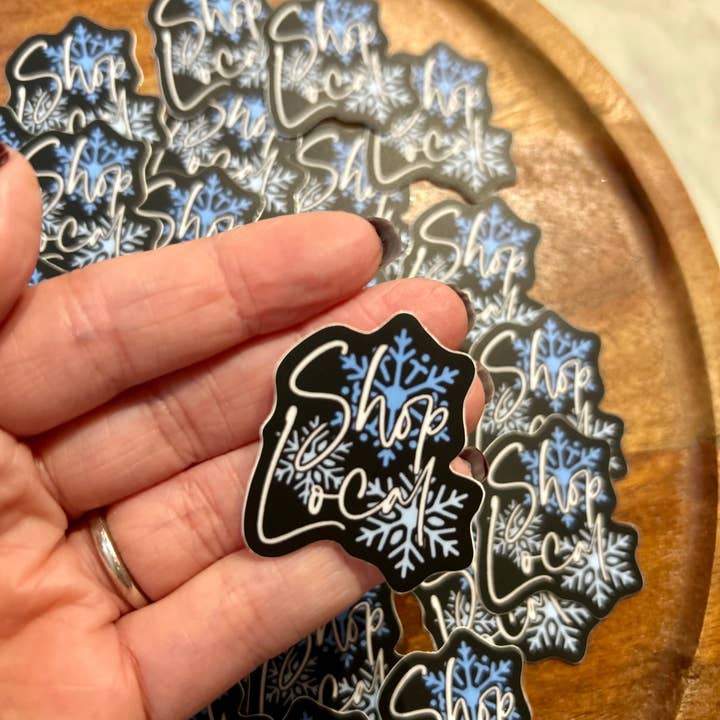 Axle Rose Co - Wholesale Sticker - Shop Local sticker • Snowflakes2