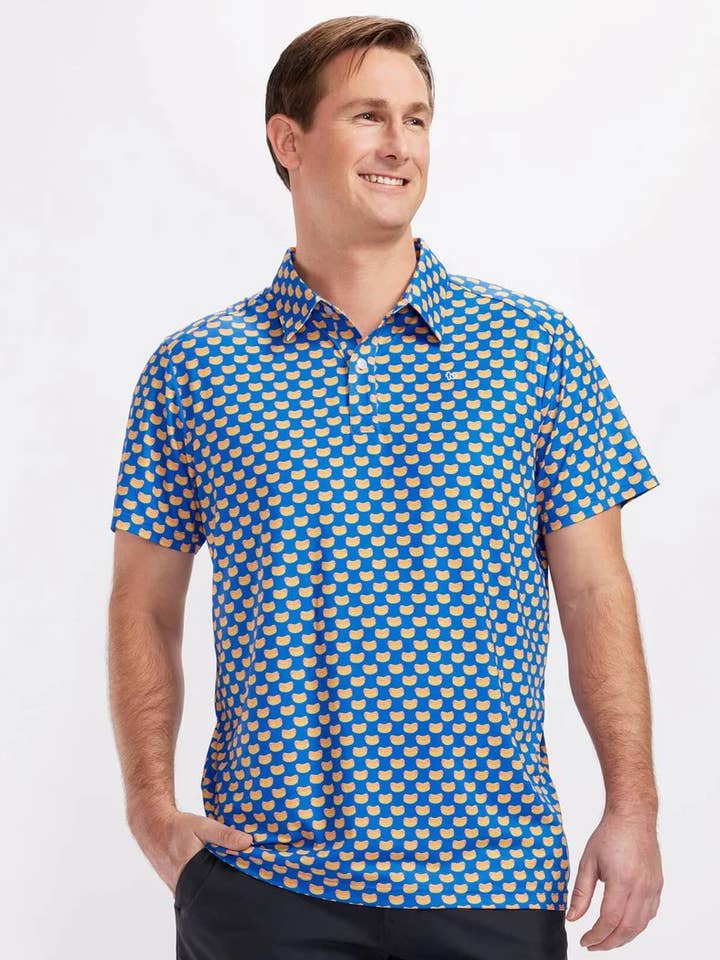 Tipsy Elves - Wholesale Polo - Men's - Drives for Dogs Golf Polo Shirt - Men's Hot Dog Golf Apparel