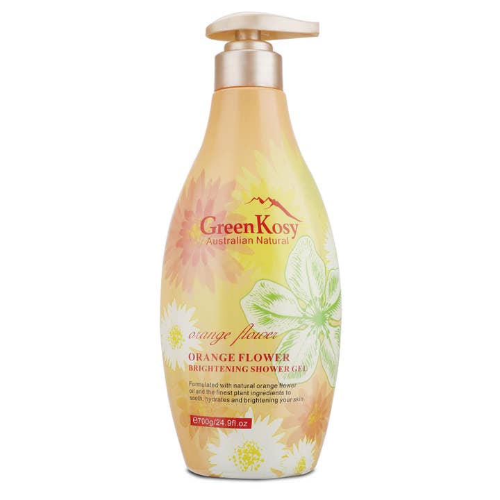 GreenKosy Orange Flower Brightening Shower Gel for wholesale by GreenKosy