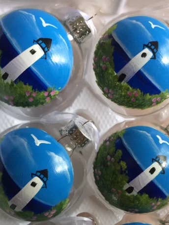 Hand Painted Lighthouse ornaments for wholesale by OrnamentsbyAmy