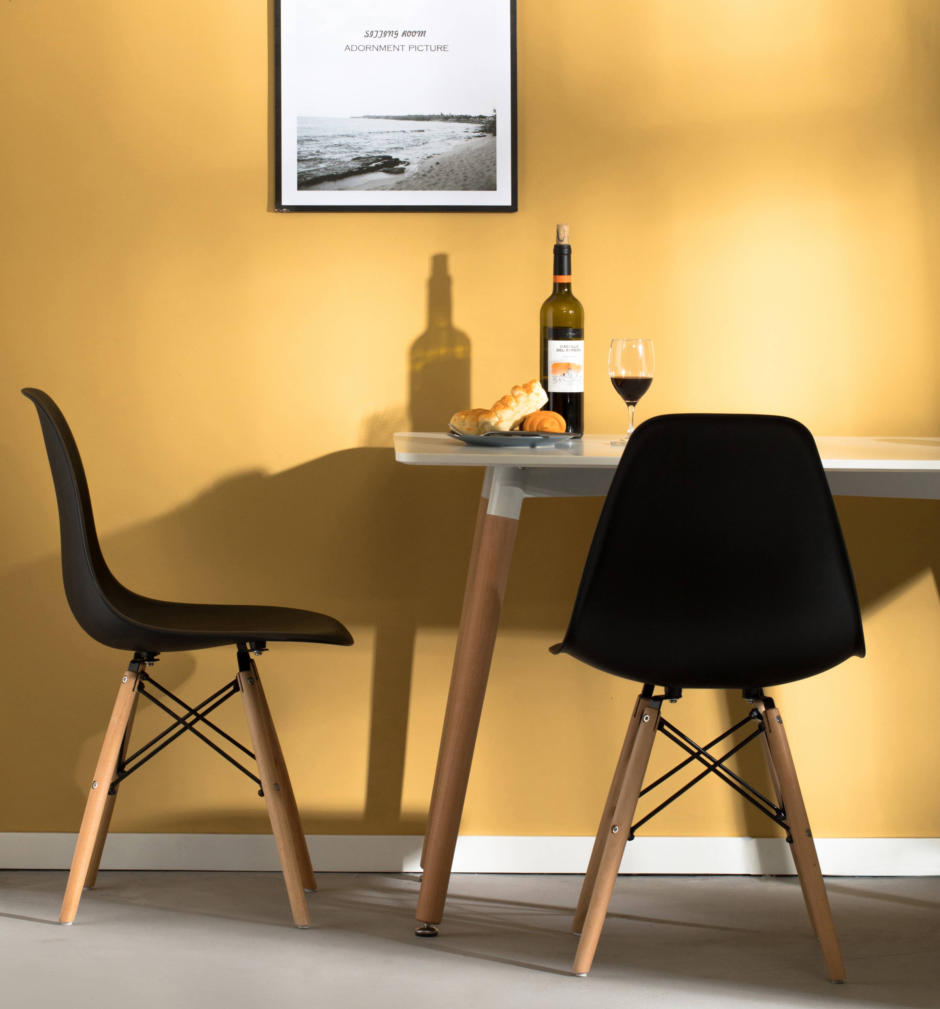 Quickway Imports - Wholesale Chair - Plastic DSW Shell Dining Chair with Wooden Dowel Eiffel Legs27
